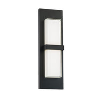 BANDEAU 16 in. LED Outdoor Wall Sconce Light 3500K in Black