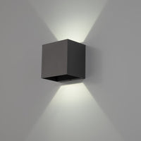 Beam Changing Window wall sconce with CCT selectable up and down lights