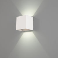 Beam Changing Window wall sconce with CCT selectable up and down lights - WS-W230405-CS-WT