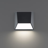 ATLANTIS 6 in. LED Outdoor Wall Sconce Light 3000K in Black