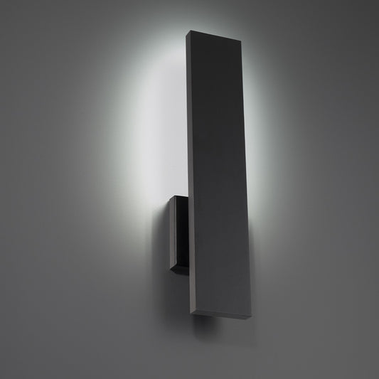 STAG 18in. LED Outdoor Wall Sconce Light 3500K in Black