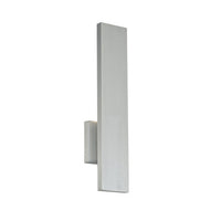 STAG 18in. LED Outdoor Wall Sconce Light 4000K in Brushed Aluminum
