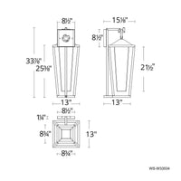 MANCHESTER 34IN OUTDOOR SCONCE 4CCT 3500K