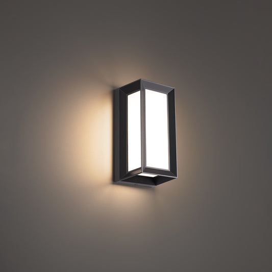 Argo 10 in. LED Outdoor Wall Sconce Light 3000K in Black
