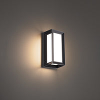 Argo 10 in. LED Outdoor Wall Sconce Light 3000K in Black