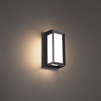 Argo 16 in. LED Outdoor Wall Sconce Light 3000K in Black