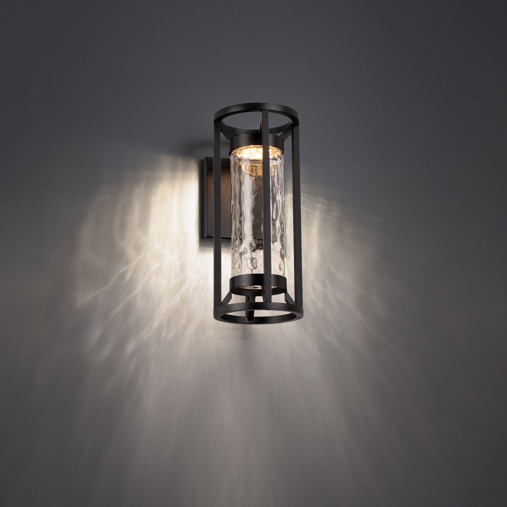Roslyn 19in. LED Outdoor Wall Sconce Light 3000K in Black