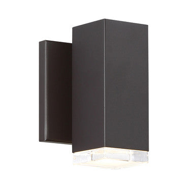 BLOCK 6 in. LED Outdoor Wall Sconce Light 3000K in Bronze