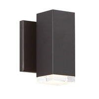 BLOCK 6 in. LED Outdoor Wall Sconce Light 3000K in Bronze