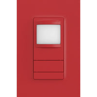 Wall Switch Sensor - Line Voltage, Passive Dual Technology, Vacancy (default) or Auto-On, Red