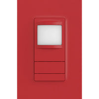 Wall Switch Sensor - Line Voltage, Passive Dual Technology, Vacancy only, Red