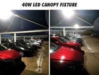 LED Square Canopies - Commercial Flush Mount Ceiling Fixtures - Multiple Options For Wattage, Finish, Color Temperature and Accessories