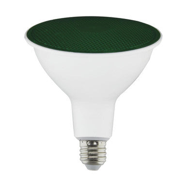Green LED PAR38 Bulb - 11.5 Watt - E26 Medium Base - 120V - Dimmable - Wet Rated