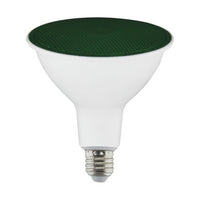 Green LED PAR38 Bulb - 11.5 Watt - E26 Medium Base - 120V - Dimmable - Wet Rated