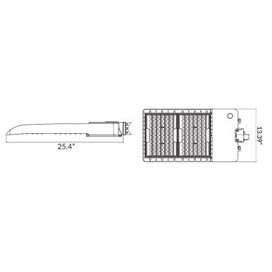 350 Watt LED Parking Lot Area Light - Trunnion Mount - 50000 Lumens - 5000K Daylight - 120-277V - Bronze Finish
