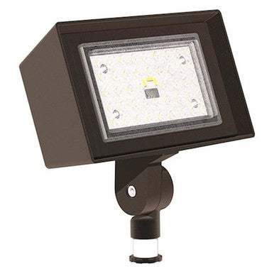 Ratio Flood Size 2 Micro Strike, Knuckle Mount, 26W, 44L, 5000K, Wide Distribution (6x6), 3500 Lumens, 120-277V Dark Bronze Textured