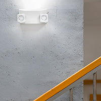 White LED Emergency Light - 1.5W LED Heads - 120-277V - Ceiling or Wall Mount