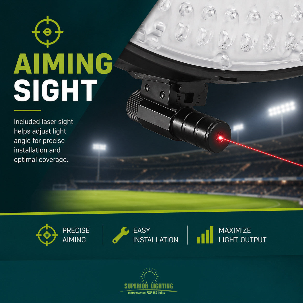 LED Stadium Lights - High Output Flood Lighting For Large Areas - Options for 120, 277 and 480 Volts - Choose Your Wattage