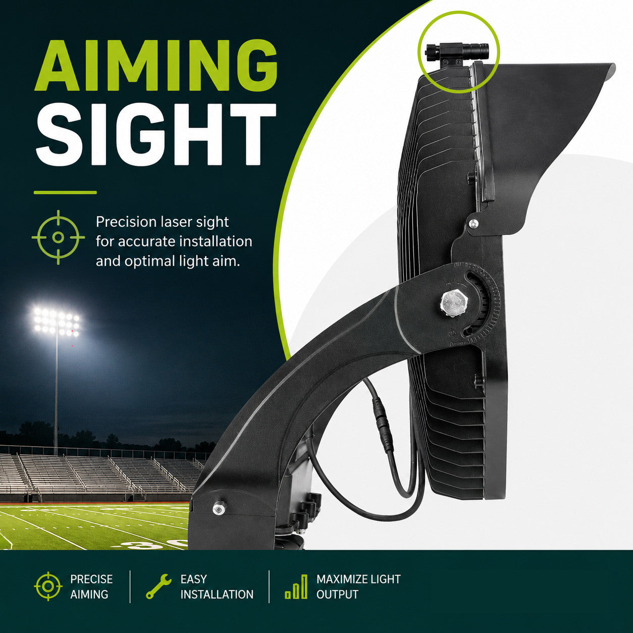 LED Stadium Lights - High Output Flood Lighting For Large Areas - Options for 120, 277 and 480 Volts - Choose Your Wattage