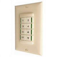 nLight Wired Aesthetic Wallpod, 4 scene control, Raise/Lower Dimming, Light Almond