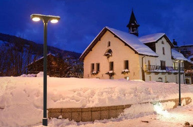 Solar LED Dual Head Post Top Light w/ Rotatable Lights - Dusk To Dawn - Remote Programmable - Extremely Bright - Commercial Grade - 40 Watt - 4800 Lumen Output - Warm White/Daylight Color Switchable