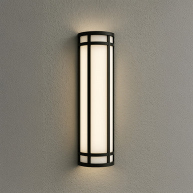 LED Decorative Wall Sconce Black Finish 25 Watt - 1,800 Lumens - 6X24 Inches - Color Tunable 30/40/50K