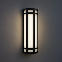 LED Decorative Wall Sconce Black Finish 20 Watt - 1,500 Lumens - 6X18 Inches - Color Tunable 30/40/50K
