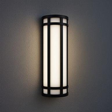 LED Decorative Wall Sconce Black Finish 20 Watt - 1,500 Lumens - 6X18 Inches - Color Tunable 30/40/50K