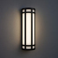 LED Decorative Wall Sconce Black Finish 20 Watt - 1,500 Lumens - 6X18 Inches - Color Tunable 30/40/50K