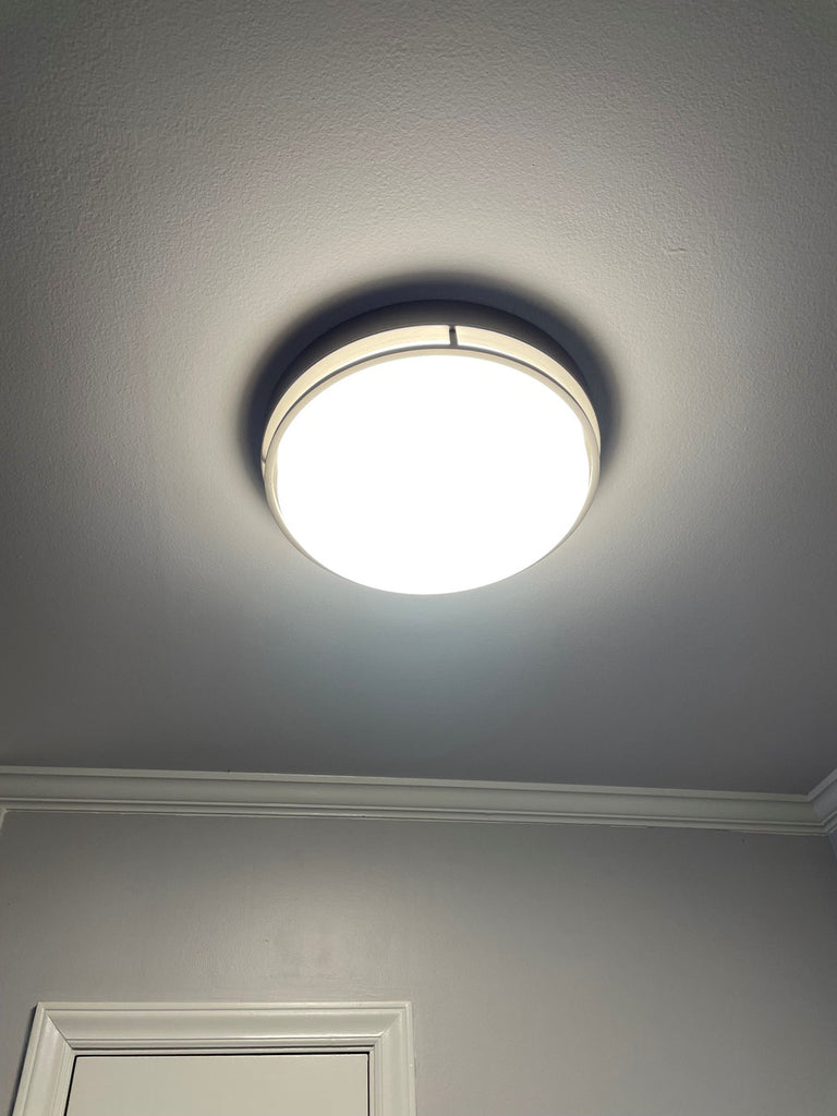 14 Inch LED Designer Flush Mount - 20 Watt - 1500 Lumens - Color Selectable 27K/30K/35K/40K/50K - 120V - Dimmable - Brushed Nickel