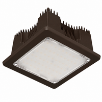 Recessed Canopy,LED,ALO2,5000K ,90CRI,Symmetric Frost Lens,120-277V,11.5IN Square Bezel,Dark bronze finish, super durable