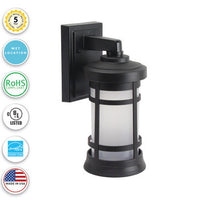 Milano Incandescent Small Polycarbonate Wall Light - Black Finish - UL Listed Wet