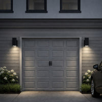 LED Square Cylinder Sconce Wall Light - 20 Watt - 960 Lumens - Color Selectable 30K/40K/50K - 120V - Black Finish - Dimmable Down Light