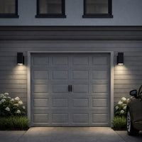 LED Square Cylinder Sconce Wall Light - 20 Watt - 960 Lumens - Color Selectable 30K/40K/50K - 120V - Black Finish - Dimmable Down Light