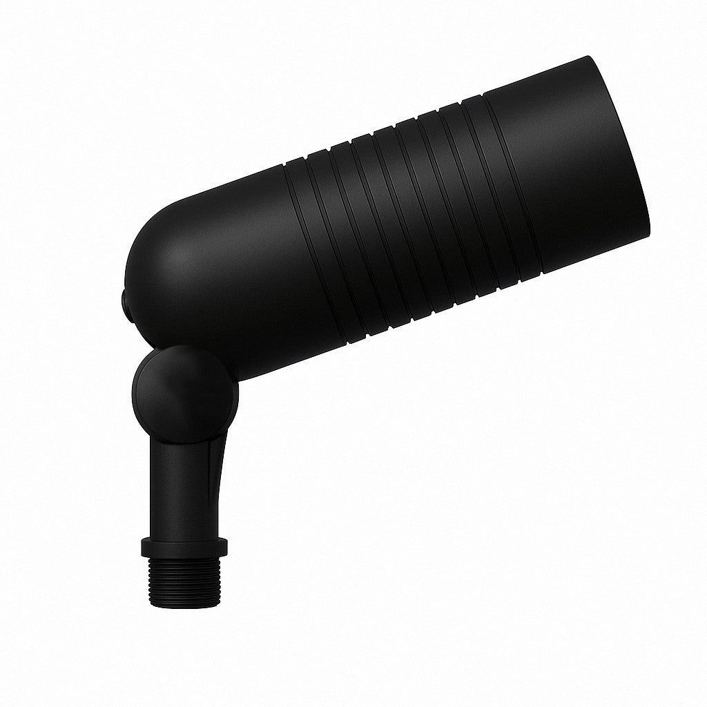 Slim Bullet LED Landscape Light - 8 Watts - 700 Lumens - 120V - Color Temperature Selectable 30K/40K/50K  - Knuckle Mount - Black Finish