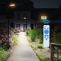 LED Solar Street Light - 80 Watt - 12000 Lumens - 6000K Daylight - Post Mount - with Programmable Motion Sensor - Black Finish