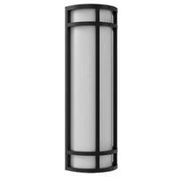 LED Decorative Wall Sconce Black Finish 20 Watt - 1,500 Lumens - 6X18 Inches - Color Tunable 30/40/50K