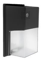 LED Rectangle Wall Pack With Photocell - Selectable 13/20/26 Watt - 4230 Max Lumens - Color Selectable 30K/40K/50K - 120-277V - Black Finish