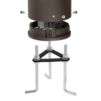 LED Bollard Light with Louver Reflector and Dome Head - Watt Selectable 12/16/22W - Color Selectable 30K/40K/50K - Bronze Finish