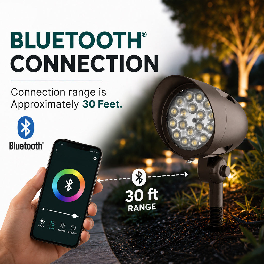 15 Watt RGBW LED Landscape Bullet Light with Knuckle Mount - Integrated LED - 720 Lumens - 120-277V