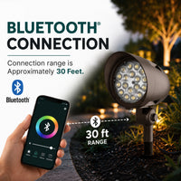 15 Watt RGBW LED Landscape Bullet Light with Knuckle Mount - Integrated LED - 720 Lumens - 120-277V
