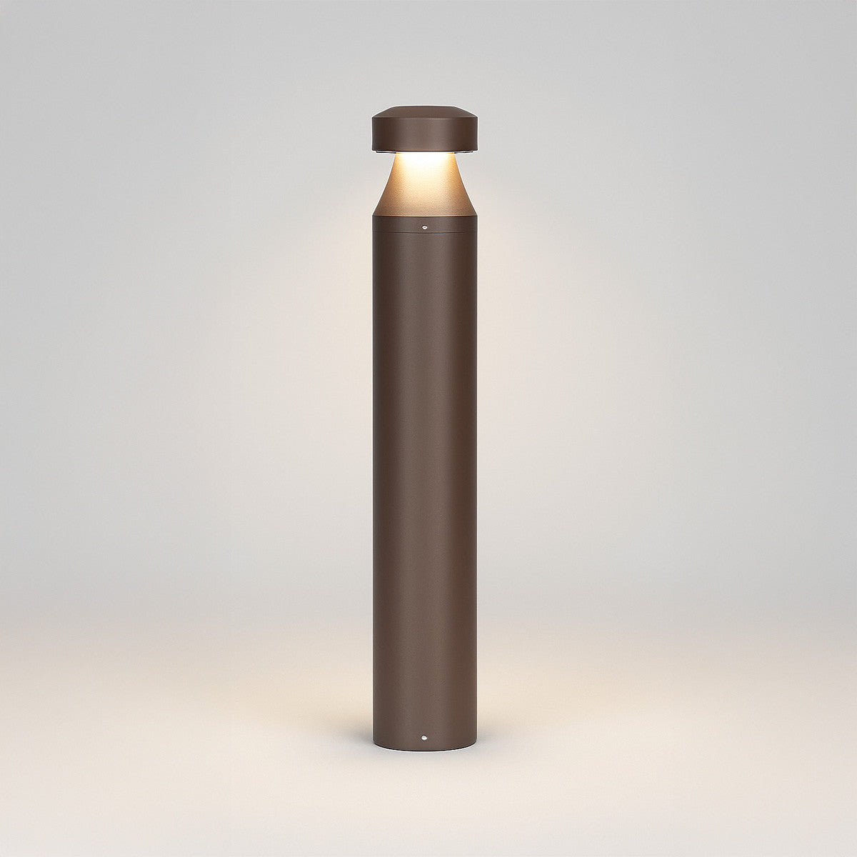 LED Bollard Lights - For Commercial Driveways and Parking Lots - Lens Free Cone Head - 24/19/14W - 3000 Max Lumens - Color Selectable 30K, 40K, 50K - Bronze Finish