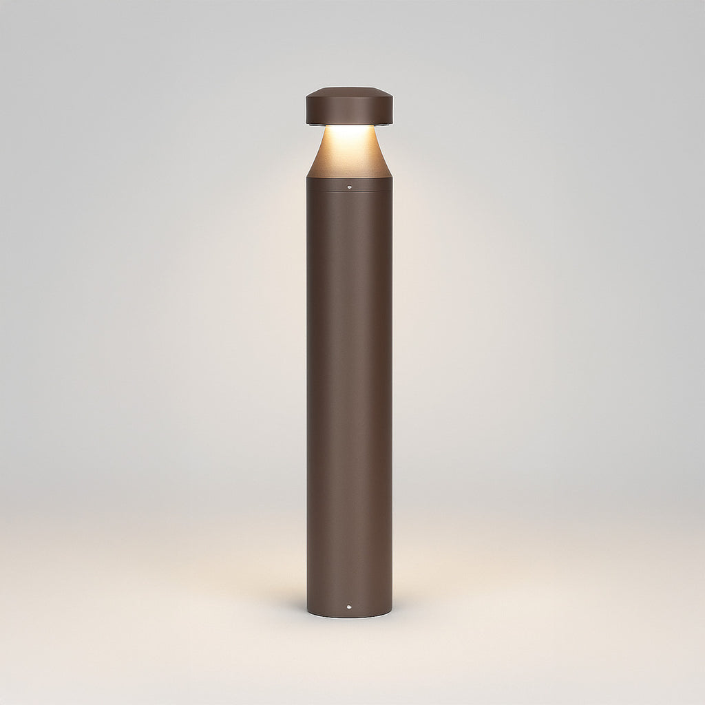 LED Bollard Lights - For Commercial Driveways and Parking Lots - Lens Free Cone Head - 24/19/14W - 3000 Max Lumens - Color Selectable 30K, 40K, 50K - Bronze Finish