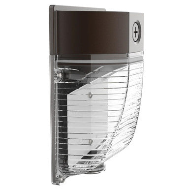 26 Watt LED Mini Wallpack With Photocell - 3500 Lumens - Color Selectable 30K/40K/50K - 120-277V - Bronze Finish