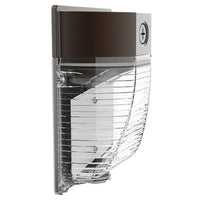 26 Watt LED Mini Wallpack With Photocell - 3500 Lumens - Color Selectable 30K/40K/50K - 120-277V - Bronze Finish