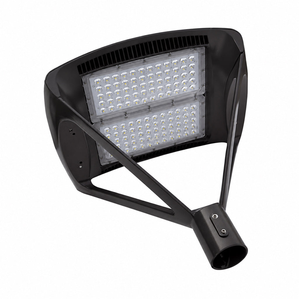 LED Modern Pole Light - 150 Watt - 19500 Lumens - 5000K Daylight - 120-277V - Bronze - Fits Up to 2.5 Inch Pole Top