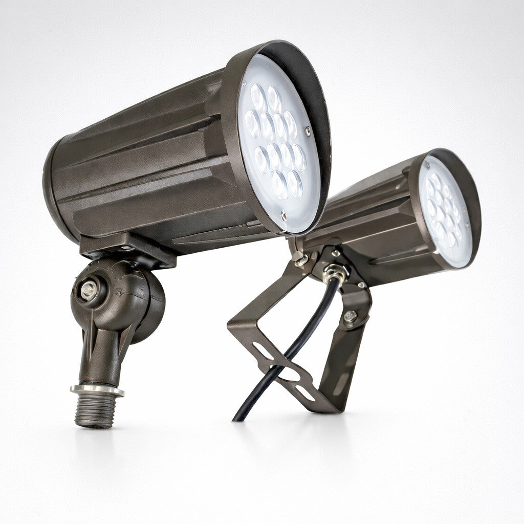 LED 120V Landscape Lights - Commercial Grade Spot Lights - Multiple Wattages Available With Different Color Temperatures and Mounting Methods