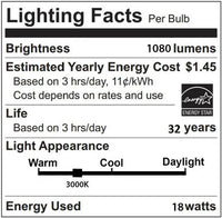 12 Inch LED Dome Light - 18 Watt - 1080 Lumens - 3000K Soft White - 120-277V - Dimmable - Bronze