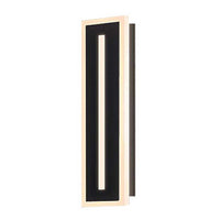 Decorative Center Lit LED Wall Sconce - 24in.X5-7/8in. - 24 Watt - Max Lumens 1637 - Color Temperature Selectable 30K/40K/50K - 120-277V - Black Finish