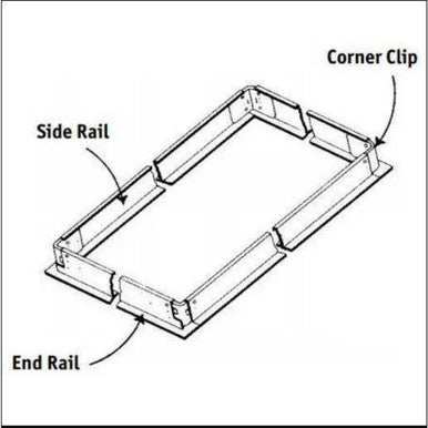 Flange Kit, 1'x4' for use with any recessed troffer